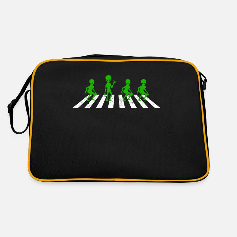 Aliens Crossing Road A Funny Sci-Fi Fans Retro Bag