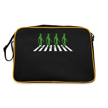 Aliens Crossing Road : un drôle de fans de science-fiction - Sac Retro - noir/or - Dos