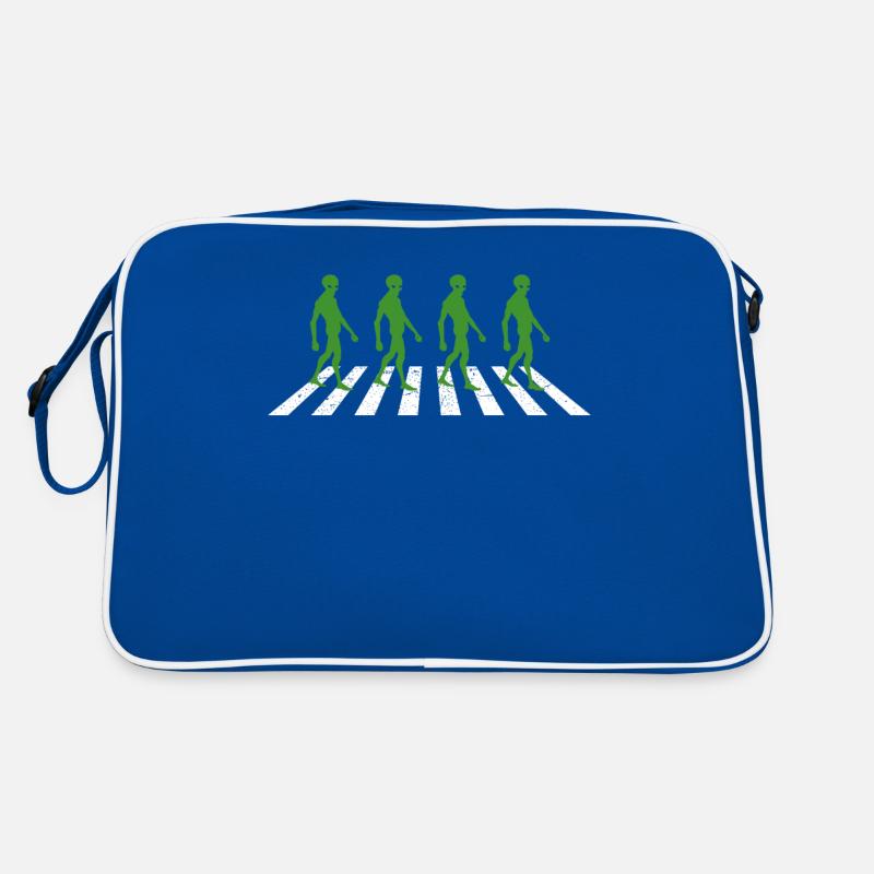 Aliens Crossing Road A Funny Sci-Fi Fans Retro Bag