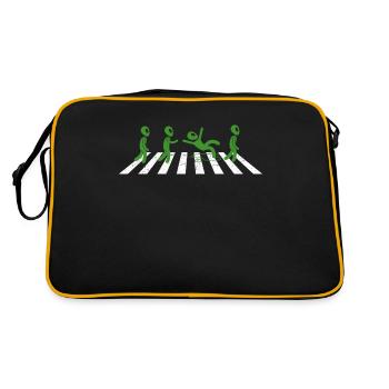 Aliens Crossing Road : un drôle de fans de science-fiction - Sac Retro - noir/or - Dos