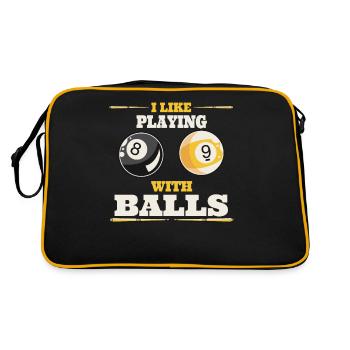 Billard, Billard, Table de billard, Drôles de dictons, Snooker - Sac Retro - noir/or - Dos