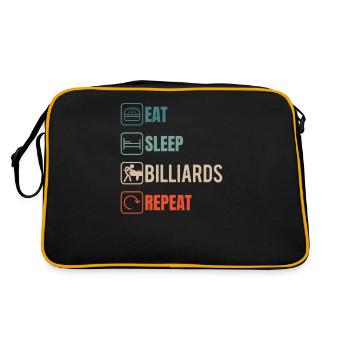 Billard, Billard, Table de billard, Drôles de dictons, Snooker - Sac Retro - noir/or - Dos
