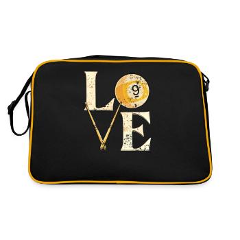 Table de billard « LOVE » Dictons Snooker - Sac Retro - noir/or - Dos
