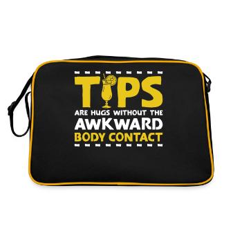Bartender Mixologist Tips Are Hugs - Retro Bag - black/gold - Back