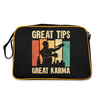 Bartender Mixologist Great Tips - Retro Bag - black/gold - Back