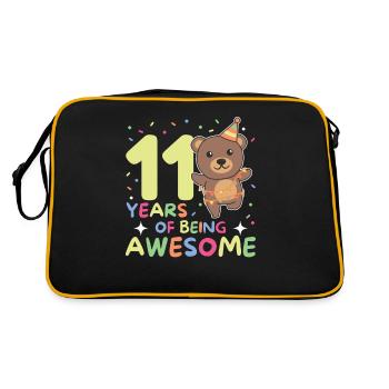 Ours pour ses 11 ans enfants de onze ans - Sac Retro - noir/or - Dos