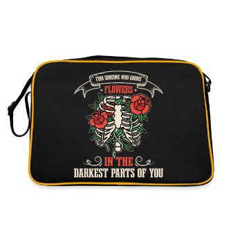 Des fleurs dans les parties les plus sombres de vous ! - Sac Retro - noir/or - Dos