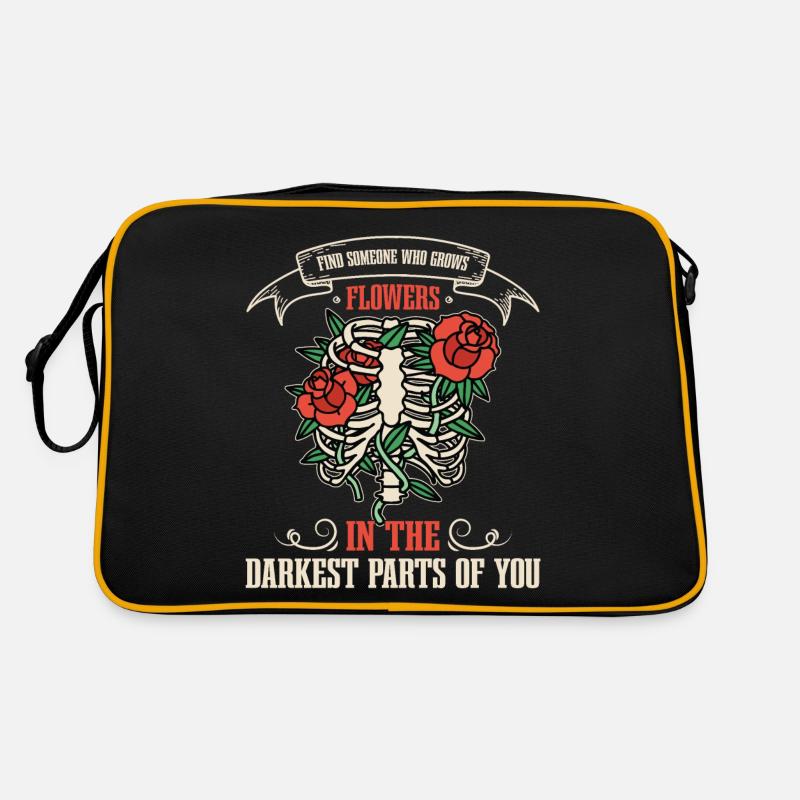 Blumen In Den Dunkelsten Teilen Von Ihnen! Retro Tasche