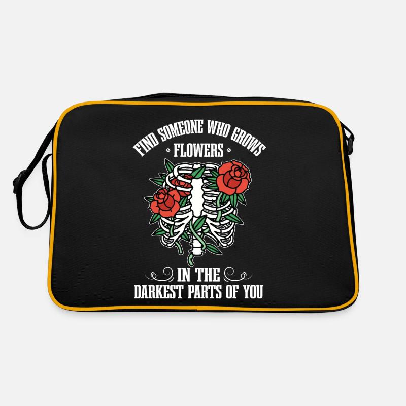 Blumen In Den Dunkelsten Teilen Von Ihnen! Retro Tasche