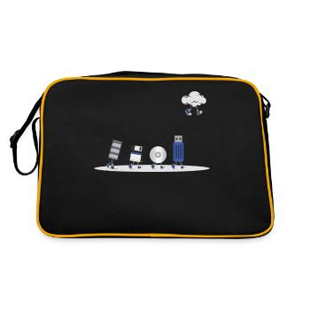 IT Geek, PC Accessories Storage Devices Evolution - Retro Bag - black/gold - Back