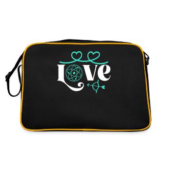 LOVE Physics, Biology, Chemistry Natural Sciences - Retro Bag - black/gold - Back