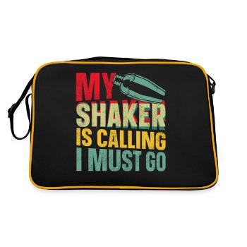 Bartender Mixologist My Shaker Is - Retro Bag - black/gold - Back