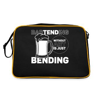 Bartender Mixologist Bartending - Retro Bag - black/gold - Back