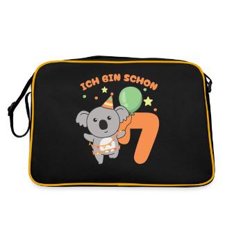 I'm already 7 koala's birthday kids - Retro Bag - black/gold - Back