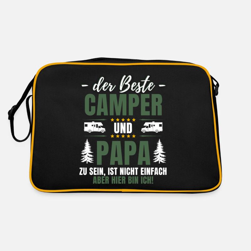 DER BESTE CAMPER & PAPA - Lustiger Camping Retro Tasche