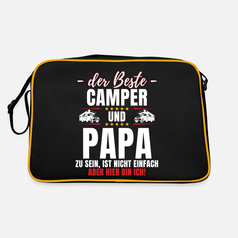 DER BESTE CAMPER & PAPA Lustiger Camping Retro Tasche