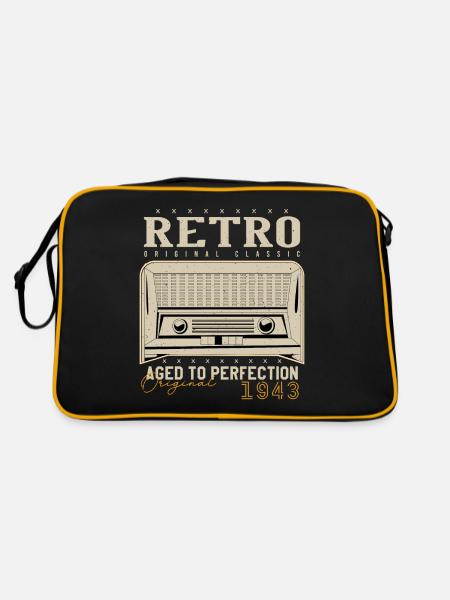 Rétro 1943 Cadeau Anniversaire 1943 Millésime 1943 - Sac Retro - noir/or - Dos