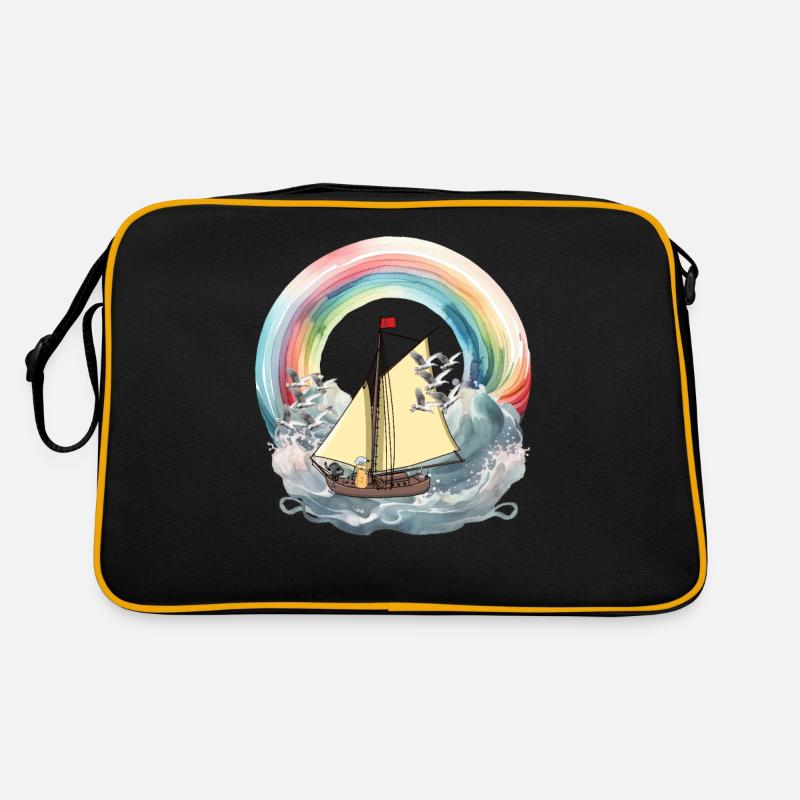 Bateau Peanut Bateaux Rainbow Ship Sailing Nut Sac Retro