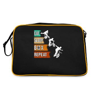 BMX BMX-REPEAT, Vélo Freestyle course BMX - Sac Retro - noir/or - Dos