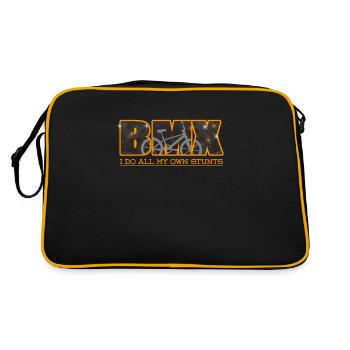 BMX Vintage, Vélo Freestyle course BMX - Sac Retro - noir/or - Dos