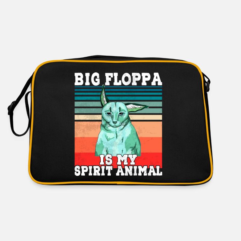 Large Floppa Ghost Animal Retro Bag
