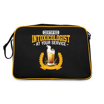 Bartender Mixologist Certified - Retro Tasche - Schwarz/Gold - Hinten