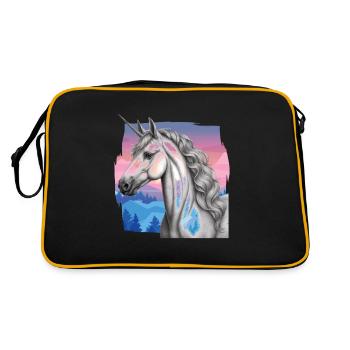 Licorne Licornes Créatures mythiques Animaux mythiques Enfant Cheval - Sac Retro - noir/or - Dos