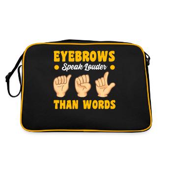 Deaf Pride Sign Language - Retro Bag - black/gold - Back