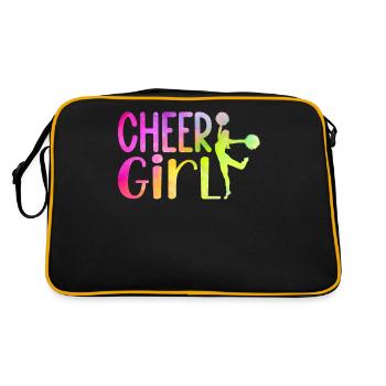 Cheer Girl Cheerleading Cheerleader Cheer Squad - Retro Tasche - Schwarz/Gold - Hinten