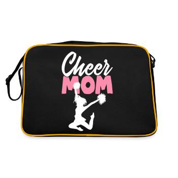 Cheer Mom Cheerleading Cheerleader Cheer Squad - Retro Tasche - Schwarz/Gold - Hinten