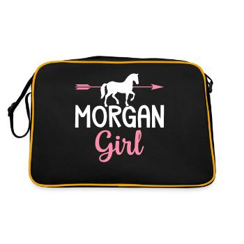 Morgan Girl Morgan Horse Girl Chevaux Liebhab - Sac Retro - noir/or - Dos