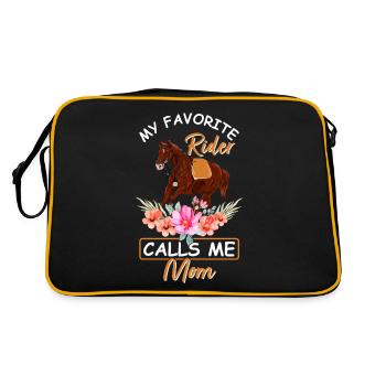 Rider Riding Riding Riding Rider m’appelle maman - Sac Retro - noir/or - Dos