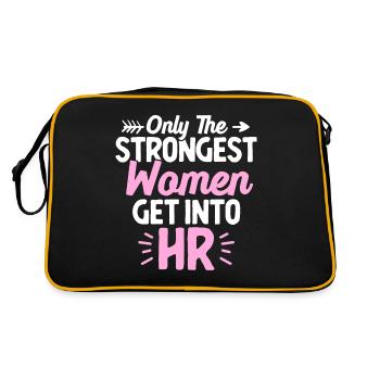 Human Resources HR Lady Nur die stärksten Frauen k - Retro Tasche - Schwarz/Gold - Hinten