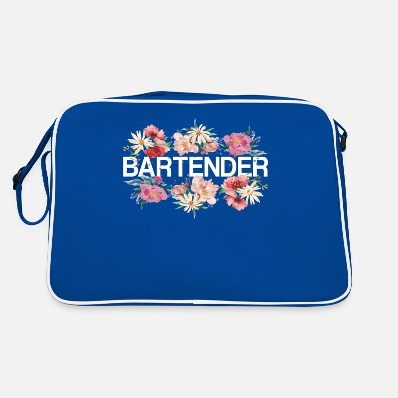 Barman Mixologue Fleurs Sac Retro