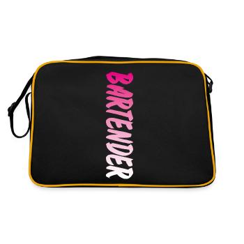 Bartender Mixologist Bartender - Retro Tasche - Schwarz/Gold - Hinten