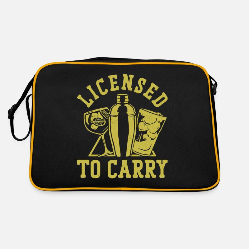 Bartender Mixologist Licensed To Retro Bag