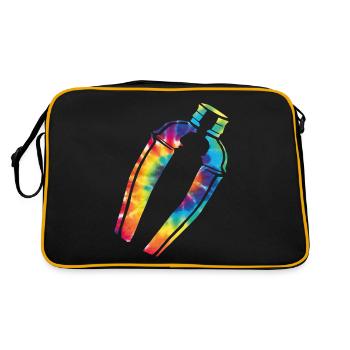 Bartender Mixologist Tie Dye - Retro Bag - black/gold - Back