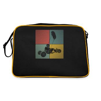 Cerf-volant de plage Windracer Cerf-volant terrestre Cerf-volant de sable planeur - Sac Retro - noir/or - Dos