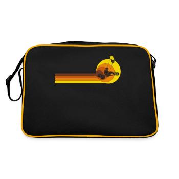 Cerf-volant de plage Windracer Cerf-volant terrestre Cerf-volant de sable planeur - Sac Retro - noir/or - Dos