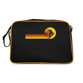Snowboard Snowboard Remontée mécanique Vintage Snowboarder - Sac Retro - noir/or - Dos