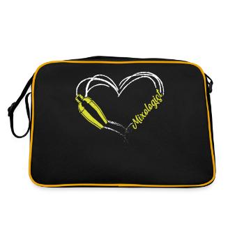 Bartender Mixologist Heart - Retro Tasche - Schwarz/Gold - Hinten