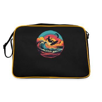 Kitesurf Kiteboards Kitesurfing Kite Surf Board - Sac Retro - noir/or - Dos