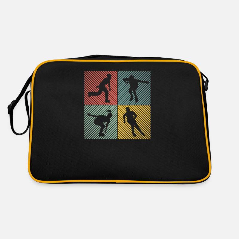 Inline-Skating Rollerskates Inline-Skater - Retro Tasche - Schwarz/Gold