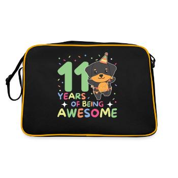 Rottweiler pour ses 11 ans Enfants de onze ans - Sac Retro - noir/or - Dos
