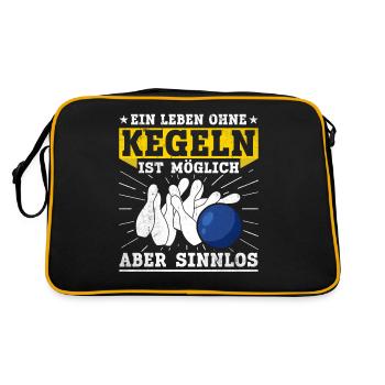 A life without skittles is possible but pointless - - Retro Bag - black/gold - Back