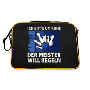 I beg for silence, the master wants to bowl, - - Retro Bag - black/gold - Back