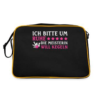 I ask for silence, the master wants to bowl, - - Retro Bag - black/gold - Back