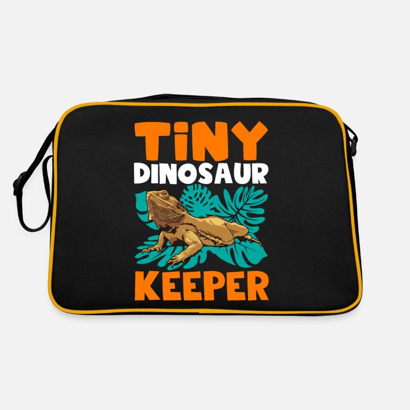 Bartagame Eidechse Reptil Winziger Dinosaurier Tie Retro Tasche