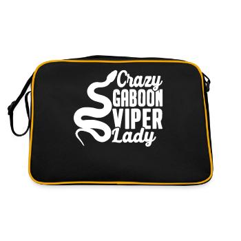 Crazy Gabon Viper Lazy Snake - Retro Bag - black/gold - Back