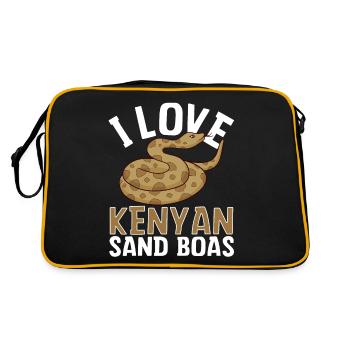 I love Kenyan sand boas snake - Retro Bag - black/gold - Back